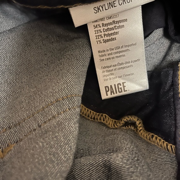 Paige Transcend Denim Skyline crop folded cuff sz 30 NWT - Picture 4 of 4